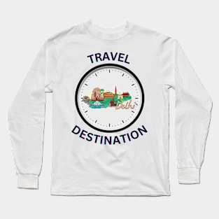 Travel to Delhi Long Sleeve T-Shirt